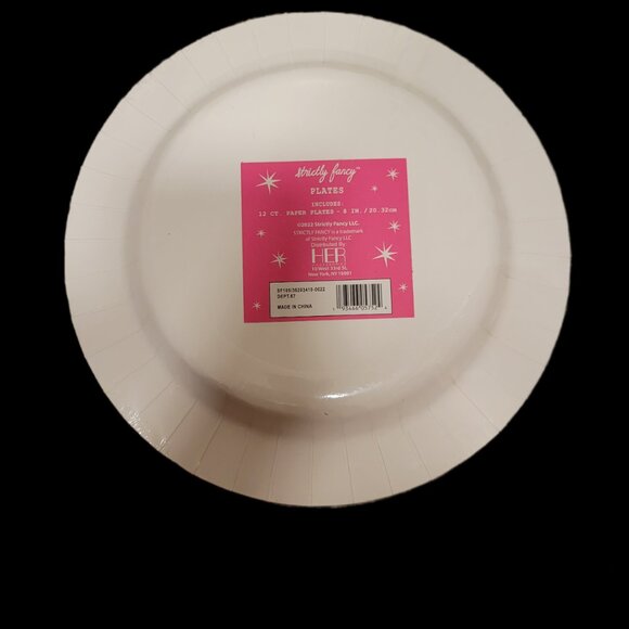 🎄 LOT of 3 Holiday Paper Plates – 8 inch 12 ct Pink Wreath | Strickly Fancy - Picture 2 of 3